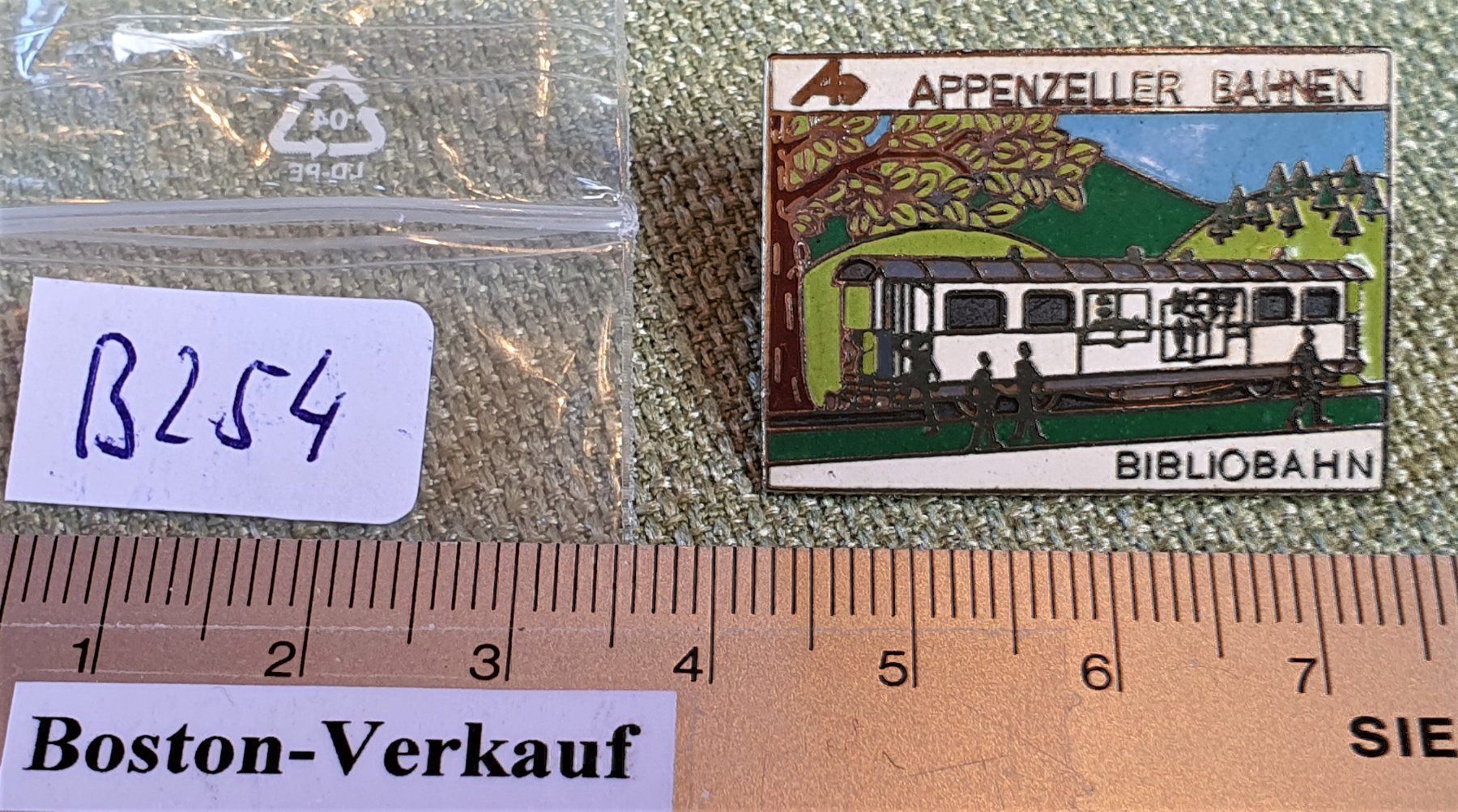 Placchette & Badge: B254 - Pin Appenzeller Bahnen Bibliobahn – Usato da Reinach BL venduto da Boston-Verkauf 2