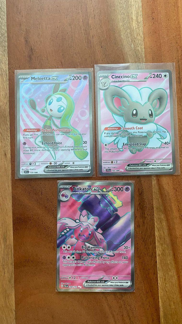Pokémon Carte collezionabili: Meloetta, Cinccino & Tinkaton Pokemon Set – Usato da Winterthur venduto da PikaPoki