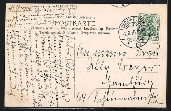 Cartoline postali: Heissluftballon im Flug über einem Ort – Usato da Berlin venduto da bartko-reher 1