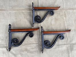 3 sehr schöne antike Sattelhalter