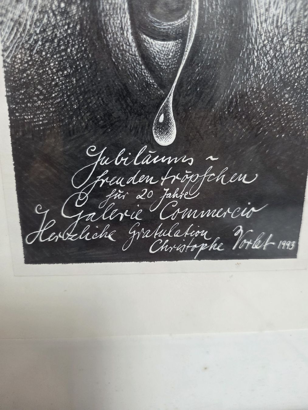 Dipinti: Gerahmtes Bild "Freudentröpfchen" von Christophe Vorlet 1993 – Usato da Schlieren venduto da Bestleo 3