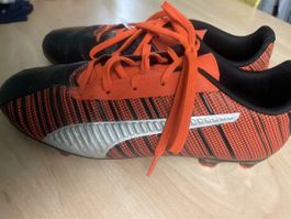 Puma Fussballschuhe Gr. 38 Orange Schwarz Jungen