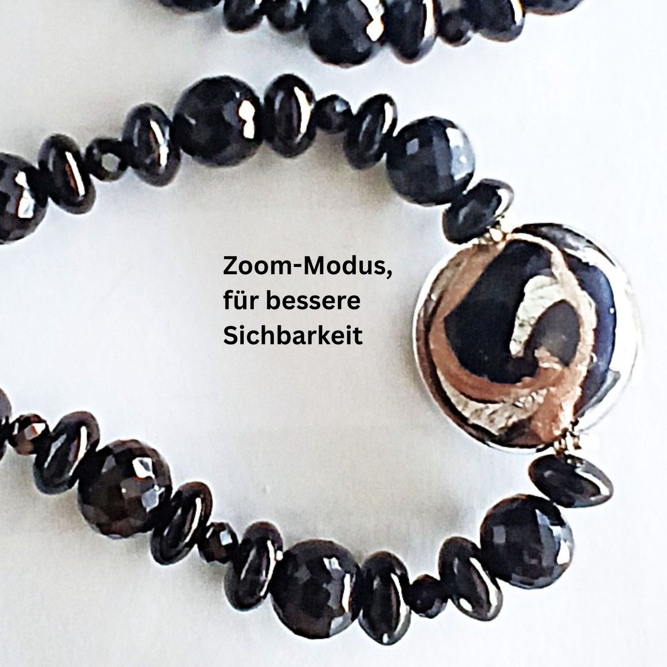 Murano Catenine: Statement -  Onyx Spinell  - Halskette Muranoglas - Silber – Nuovo e nell'imballaggio originale da Lütisburg venduto da Emarra 8