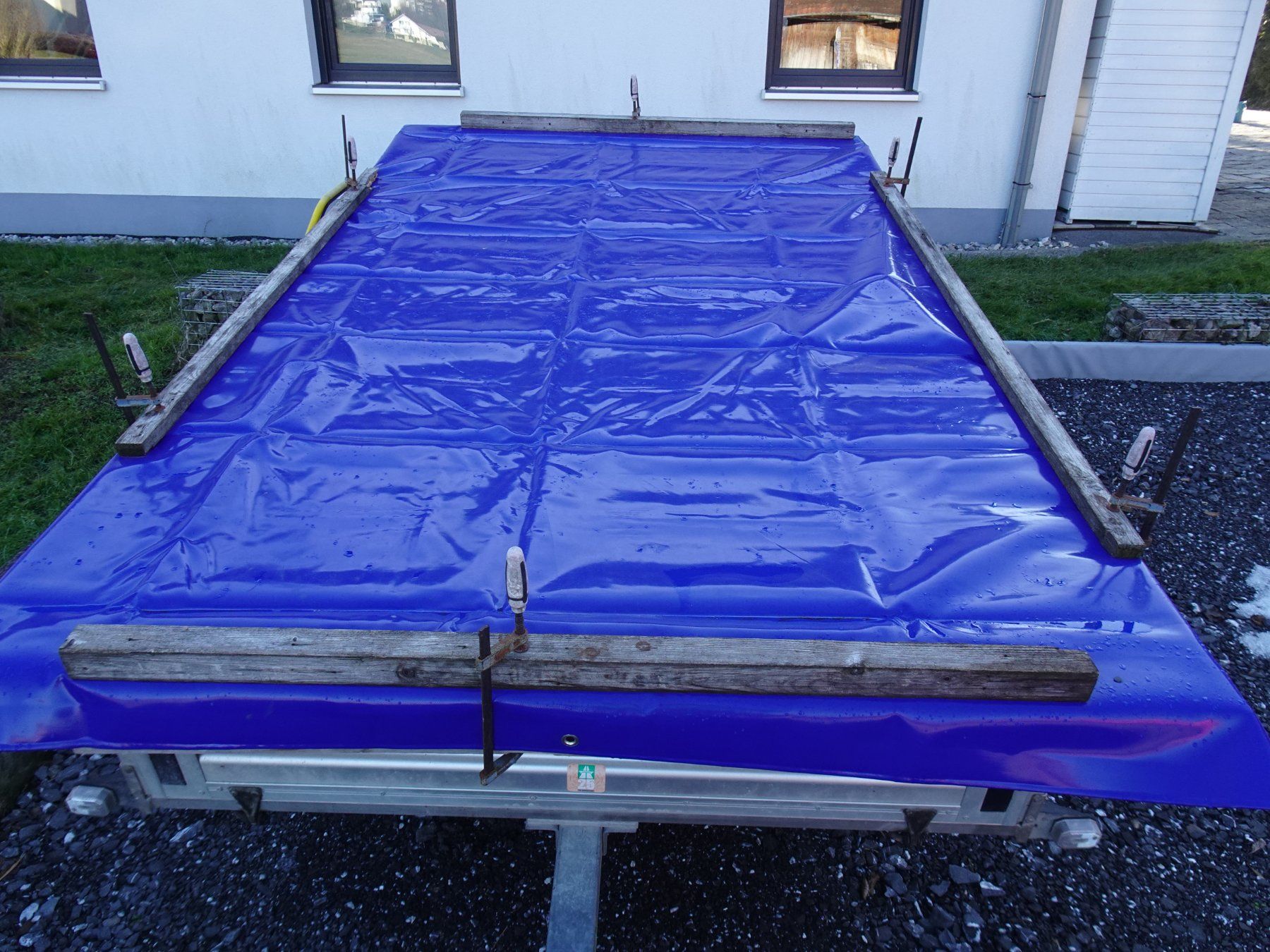 Altro: LKW PVC Plane Abdeckplane Holz Garten Abdecken Regenschutz – Usato da Eschen venduto da f-jag-f
