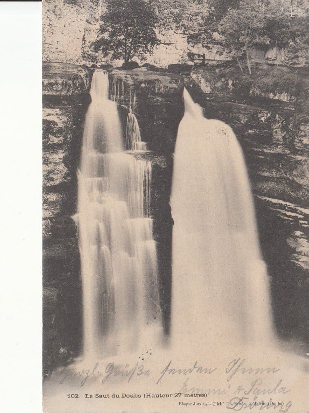 Cartoline postali: Le Saut du Doubs 1905 – Usato da Bürglen TG venduto da StampGraf