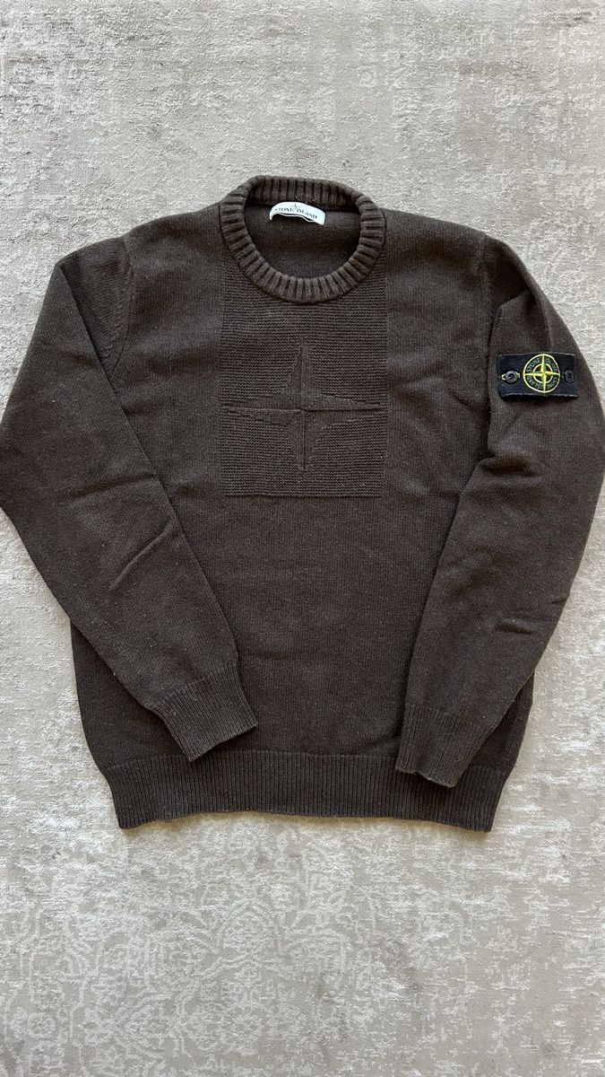 Stone Island Maglioni & Felpe: Stone Island Strick Pullover braun mit Badge – Nuovo (secondo la descrizione) da Luzern venduto da ameliemueller