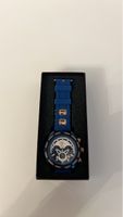 Herrenuhr von MALITH - blau-gold - Neuwertig! Blickfang!