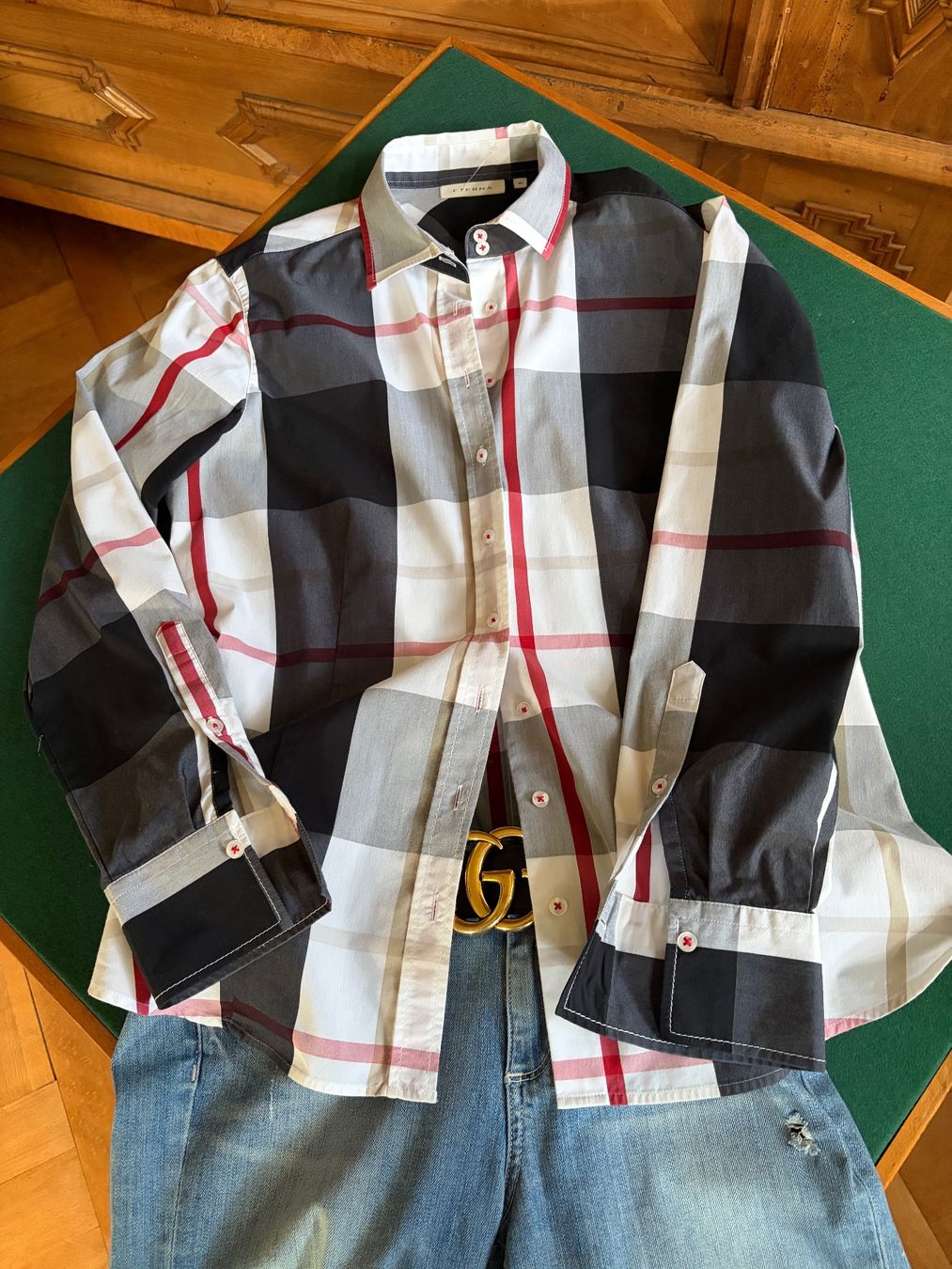 Eterna Camicette: ETERNA  Bluse  Größe 40 im Burberry-Stil  NEU – Nuovo (secondo la descrizione) da Interlaken venduto da Bona55 7