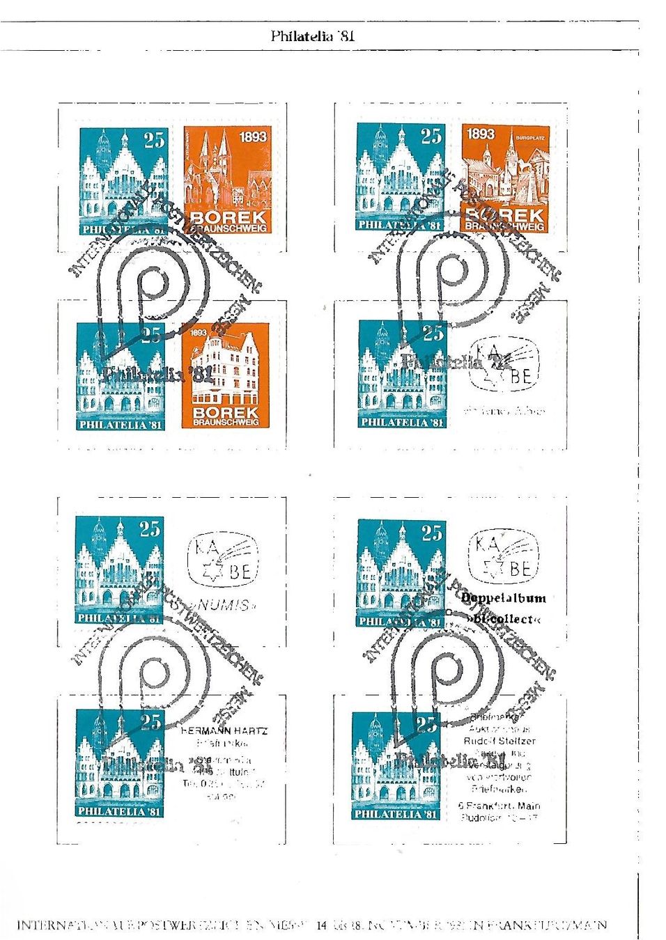 Tutti i francobolli: BRD 1981 : PHILATELIA "81" : 2 Hefte,  s. Text – Usato da Reinach BL venduto da eiche419 7