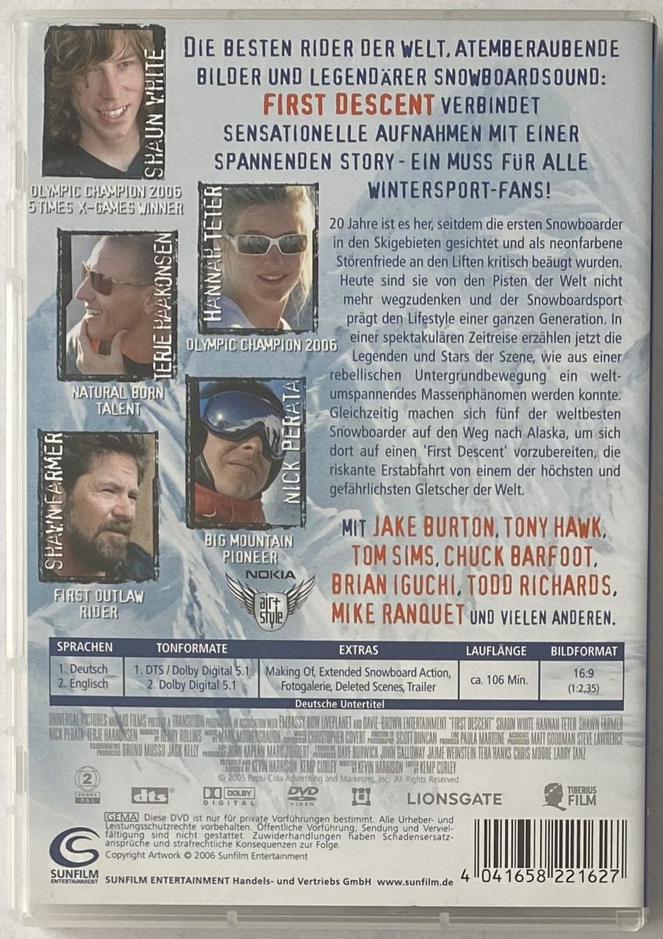 Tutti i DVDs: First Descent (Versandkostenfrei) – Usato da Flums venduto da Asquillo 1
