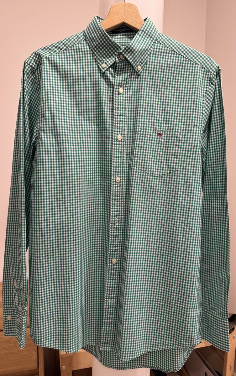 Gant Hemden: GANT Shirt Green Gingham, Size S,Regular – Neu (gemäss Beschreibung) aus Corsier GE von Arca_ReLife