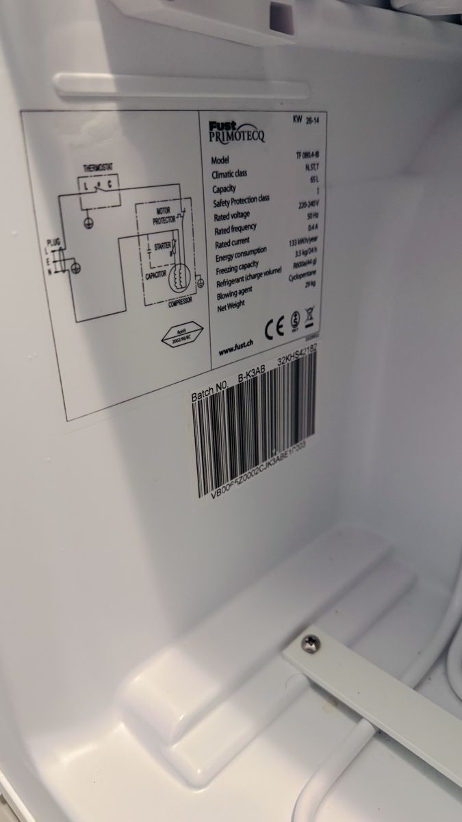 Congelatori: Fust Primotecq Gefrierschrank TF 080.4-IB – Usato da Spiez venduto da khm1 2