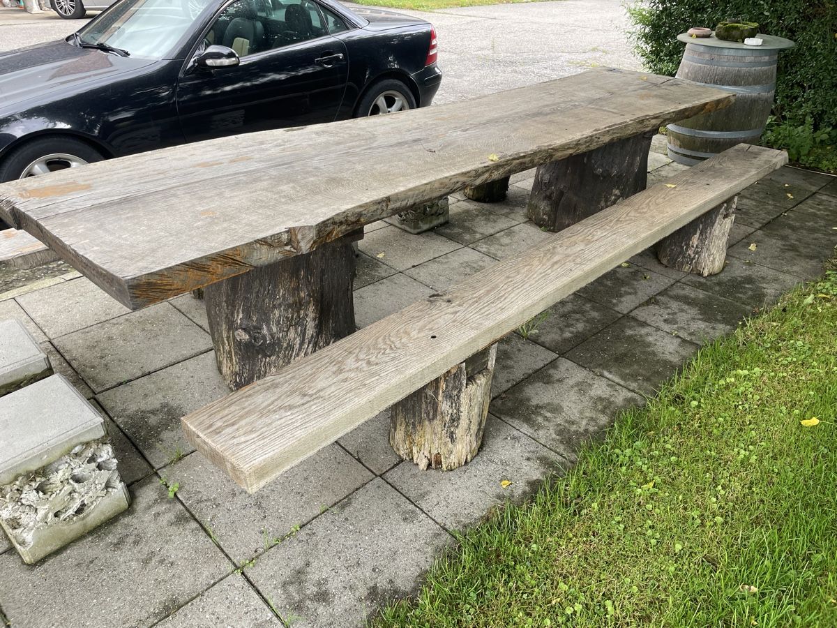 Set di tavolo e panche: Table et bancs en chêne massif – Usato da Orsonnens venduto da cdms57 2