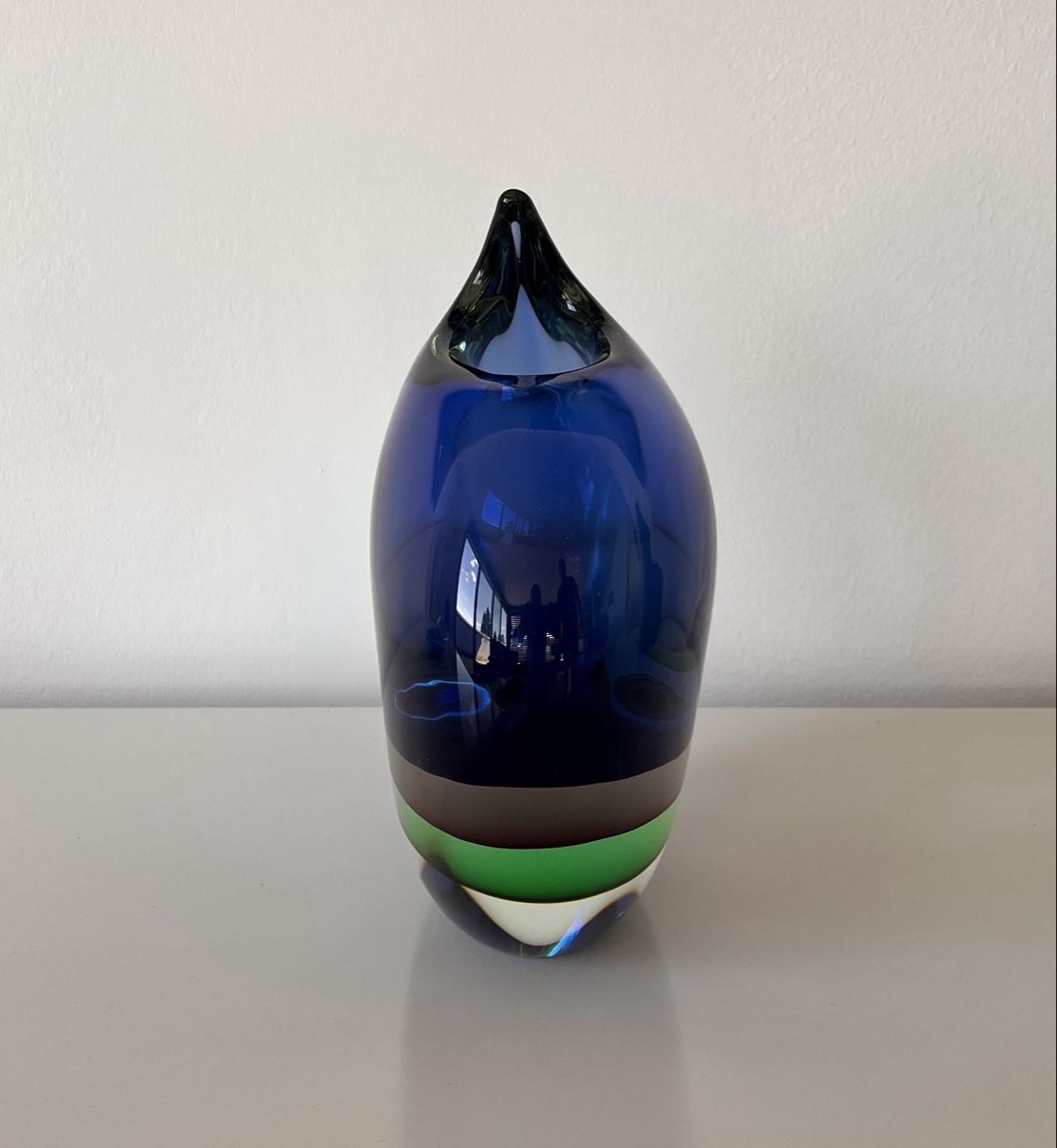 Murano Vasen & Gefässe: Murano Glasvase blau mit Farbverlauf – Gebraucht aus Binningen von 73DH 1