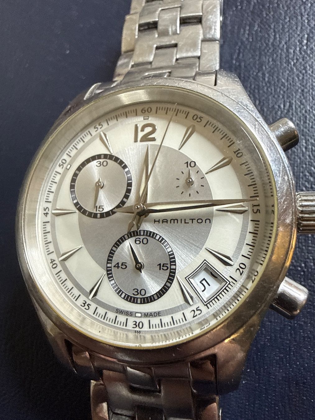 Hamilton Uhren: Hamilton Chronograph 40 mm Quarz – Gebraucht aus Pfeffingen von Allhandelklgwatches