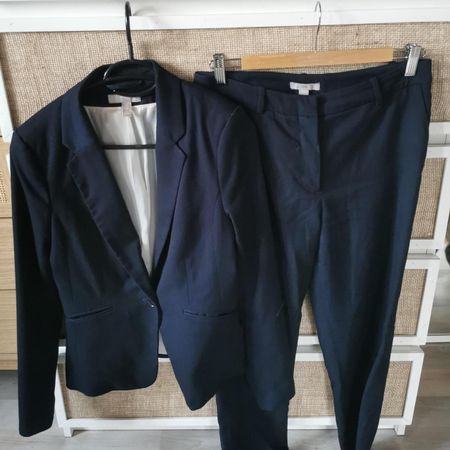 Damen Anzug Dunkel Blau Grösse S Eleganter zweiteiler