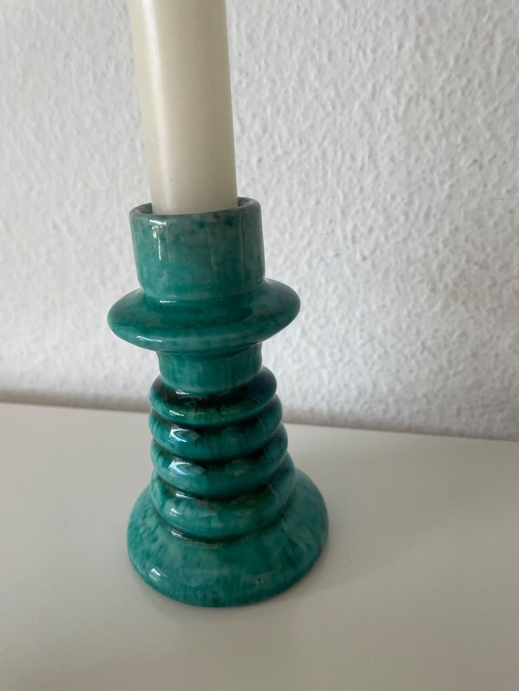 Kerzenständer: Keramik Kerzenständer, vintage, türkis – Gebraucht aus Dietlikon von VintageStudioZurich 2