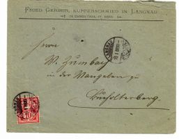 Brief, Gerber Kupferschmid in Langnau  1888 - Heimenschwand