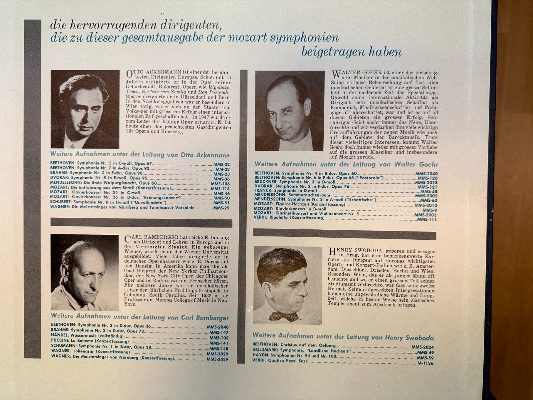 Dischi in vinile: Mozart Schallplattenalbum – Usato da Zürich venduto da an-dy 2