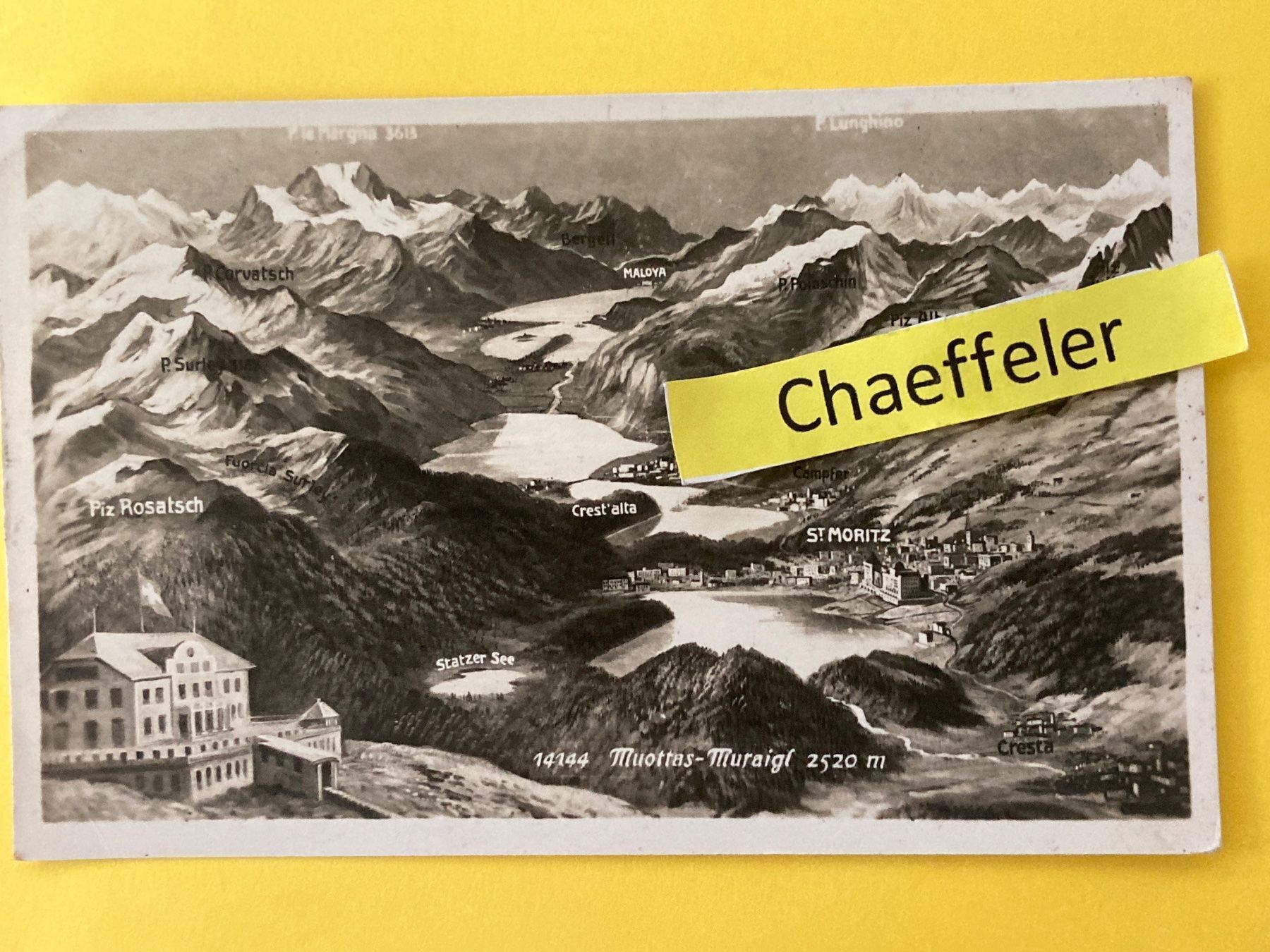 Ansichtskarten: 1924 Mouttas - Muraigl – Gebraucht aus Zürich von Chaeffeler