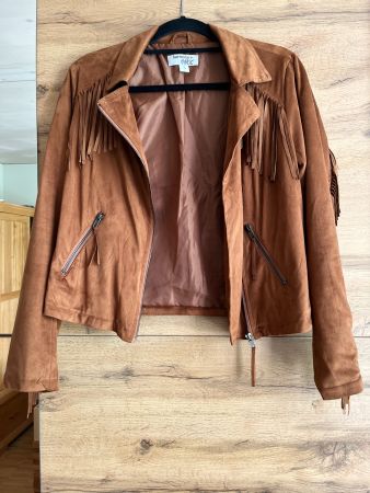Harmony & Havoc Braune Velourslederimitat Jacke S