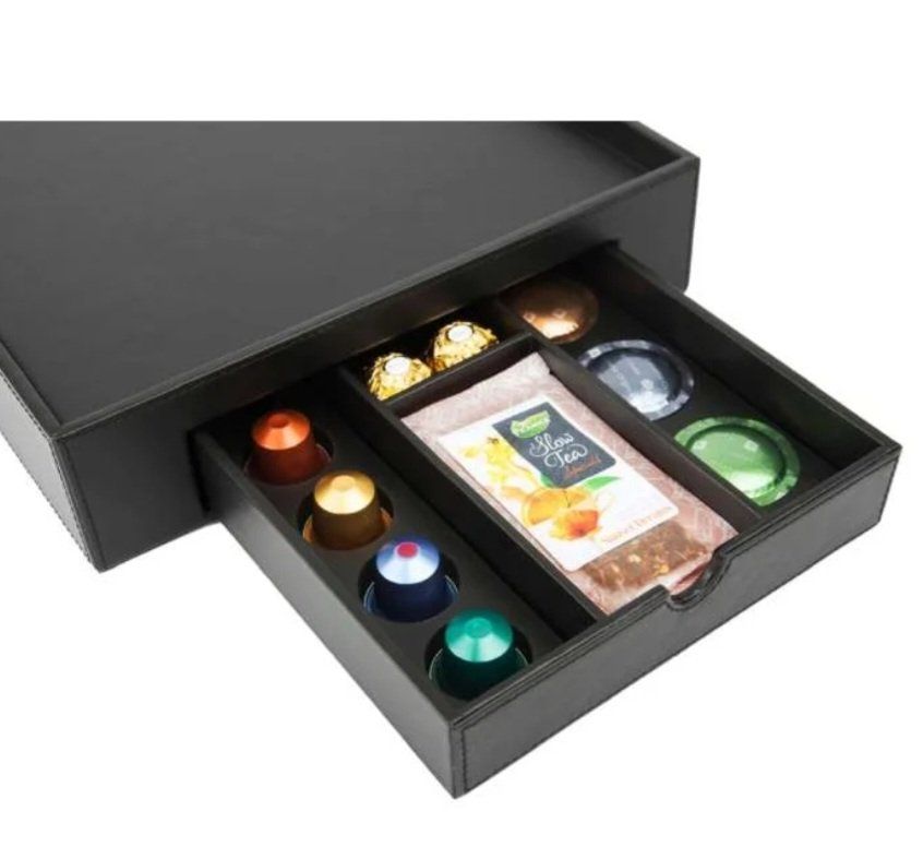 Contenitori & Simili: Krups Nespresso Schublade Organizer schwarzer Kunstleder ... – Nuovo e nell'imballaggio originale da Siebnen venduto da KiKla-Siebnen 4