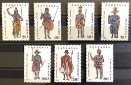 1993 Tansania Historische Kostüme Satz **