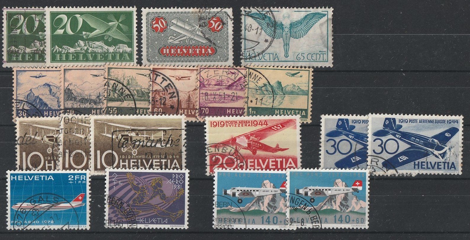 Tous les timbres: Steckkarte Flugpost – D'occasion à Jegenstorf par Wintersport