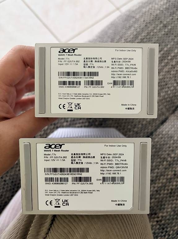 Modem & Router: Acer WAVE 7 Mesh Router, 2 Stück – Usato da Effretikon venduto da hud_bq7l 2
