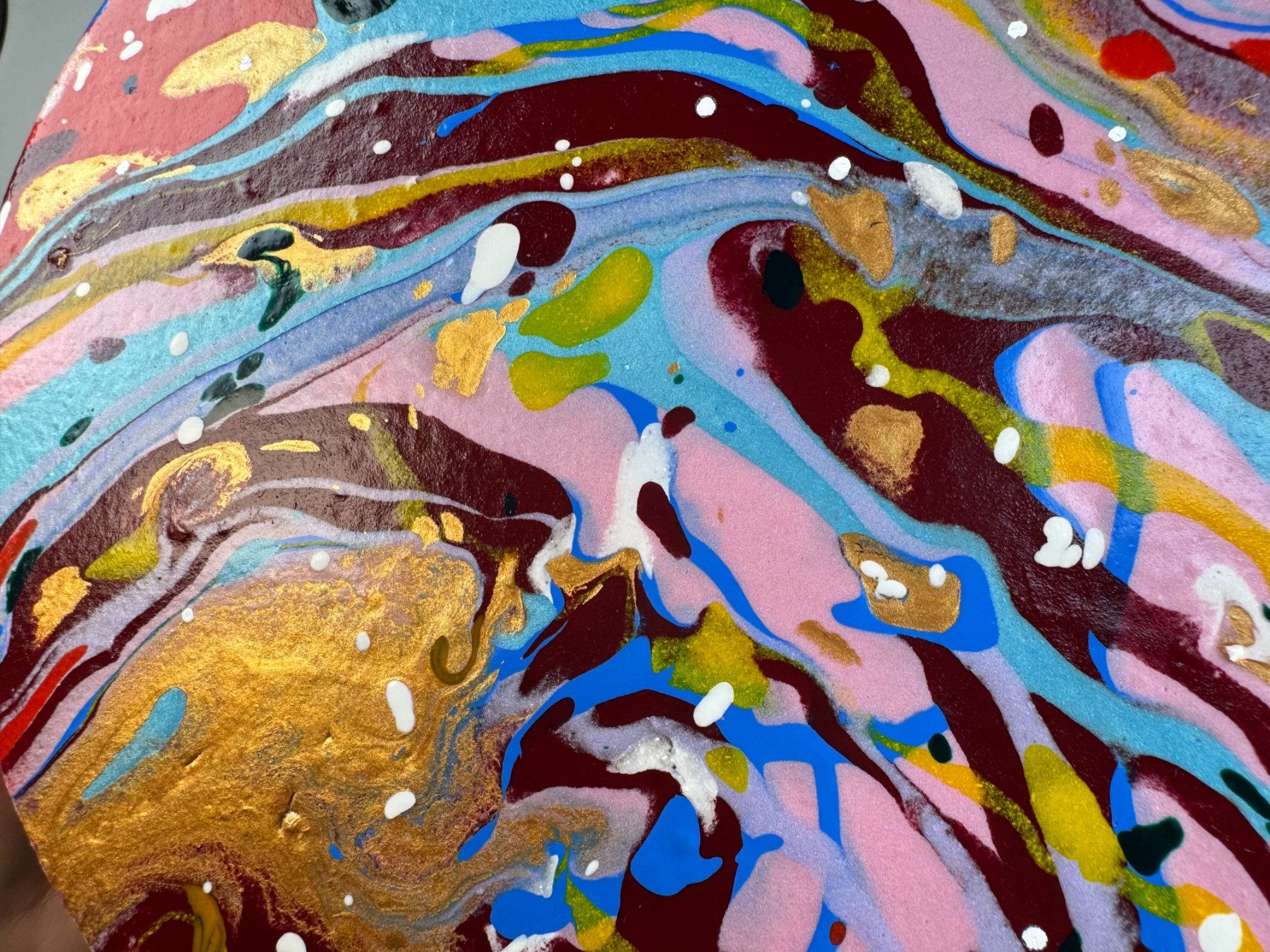 Dipinti: Acryl-Flüssigmalerei, kreisförmig – Usato da Schlieren venduto da MayaSheng1983 1