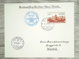 TR102 Enveloppe + Timbre Suisse 1943