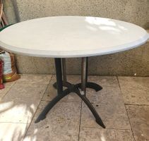 Gartentisch rund abklappbaranthrazit/hellgrau D104cm