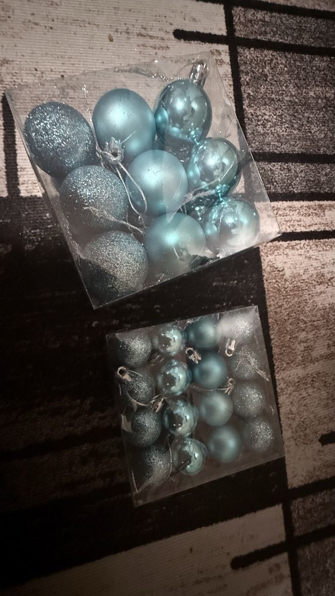 Tutte le decorazioni: Weihnachtskugeln, hellblau, Glitzer, Baumschmuck, Deko🎄 – Nuovo e nell'imballaggio originale da Zürich venduto da Krikri21