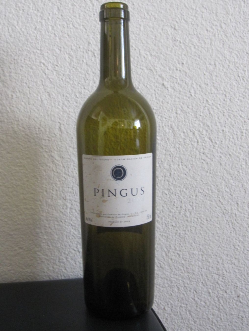 Bicchieri, Caraffe & Bottiglie: Pingus 2003 leere Flasche von Peter Sisseck alias Pingus – Usato da Mauren TG venduto da jokau 3