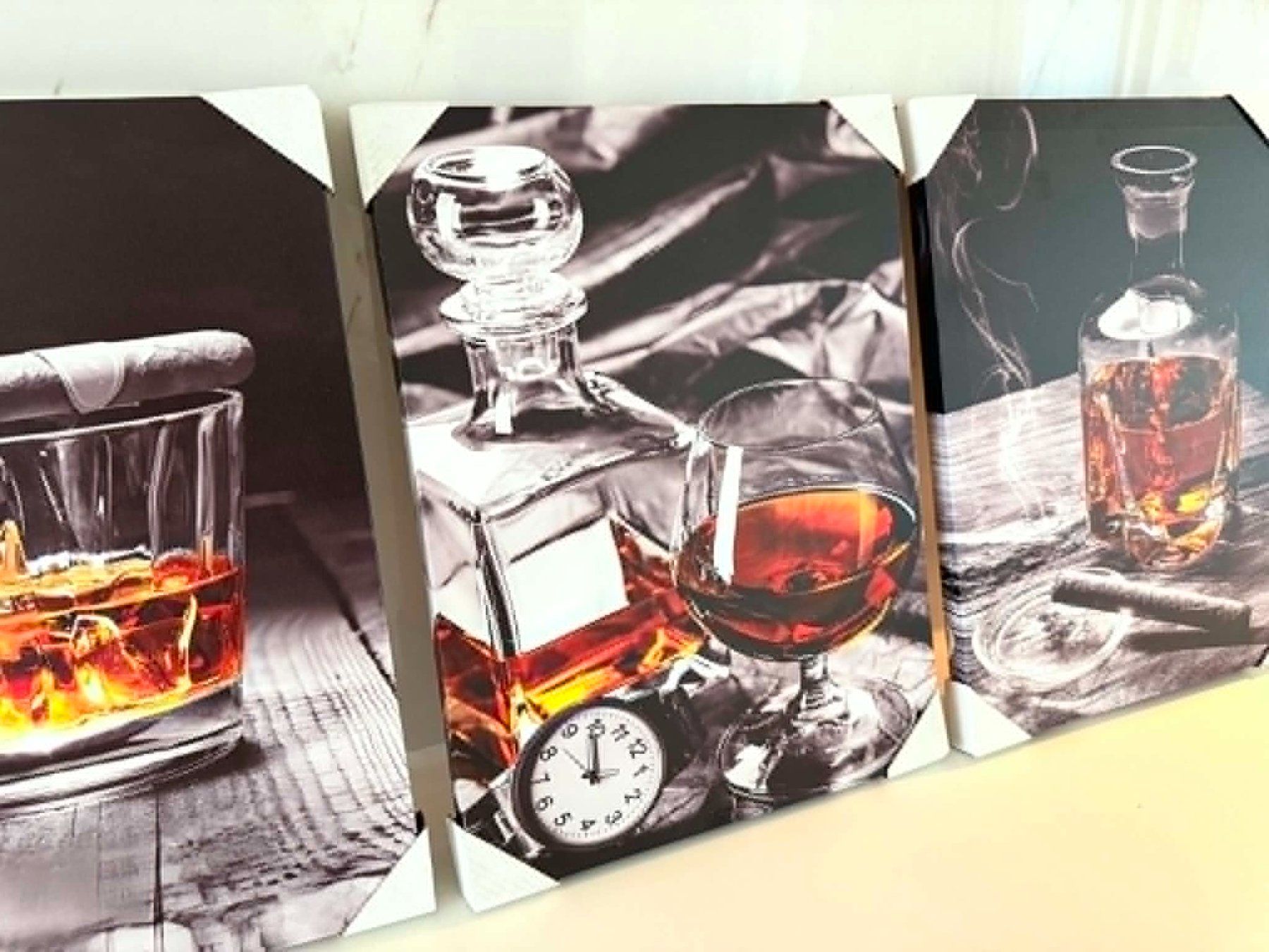 Poster & Bilder: Dekorative Wandbild Trilogie Cognac Club – Neu und originalverpackt aus Bern von MIR-IAM 1