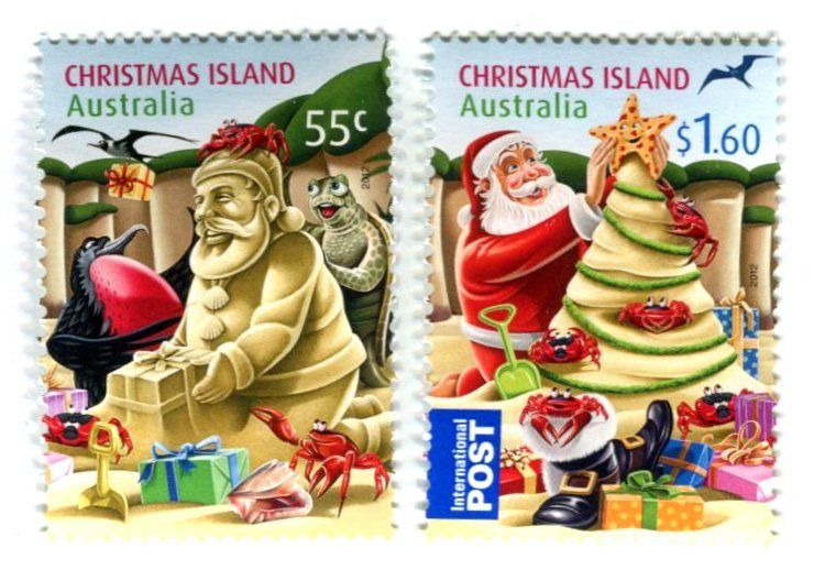 Tutti i francobolli: Briefmarken "Weihnachtsmann". Weihnachtsinsel – Nuovo e nell'imballaggio originale da Basel venduto da Butsch5