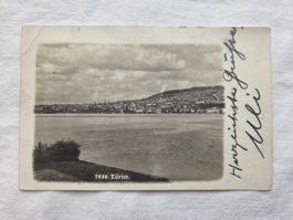 1902  Stadt Zürich Panoramablick über den See