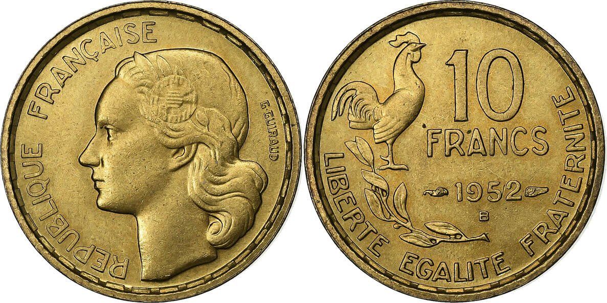 Tutti le monete: 10 Franc Frankreich 1952 B – Usato da Kriens venduto da TSCH1