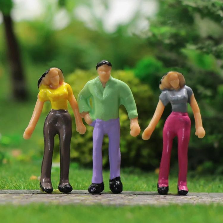 100 Figuren Für Modellbau 1:75 - Bemalte Miniatur-Figuren Für Modelleisenbahn