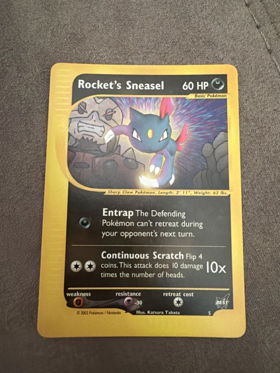 Pokémon Carte collezionabili: Pokemon Rocket’s Sneasel Promo – Usato da Massagno venduto da pokecoach