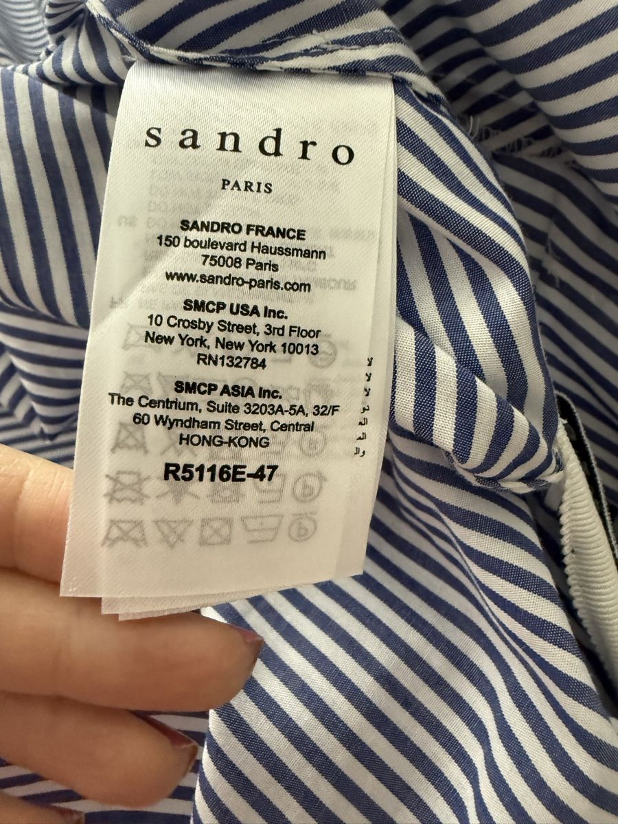 Sandro Vestiti: Sandro Paris Kleid, Gr. 1, blau-weiss gestreift – Usato da Zollikon venduto da snowflake10- 7