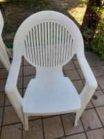 6 Gartenstühle weiss, Kunststoff