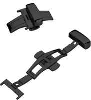 Butterflyschliesse schwarz 16mm für Lederbänder