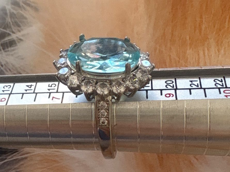 Bagues: Luxus Elegante Gr.18/8 Ring Farbe: Silber /Blau – Neuf (Voir description) à Biel-Bienne par Roserosse13 6
