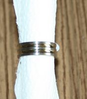 Fingerring Stahl silber-gold Ø 18mm NEU (40)