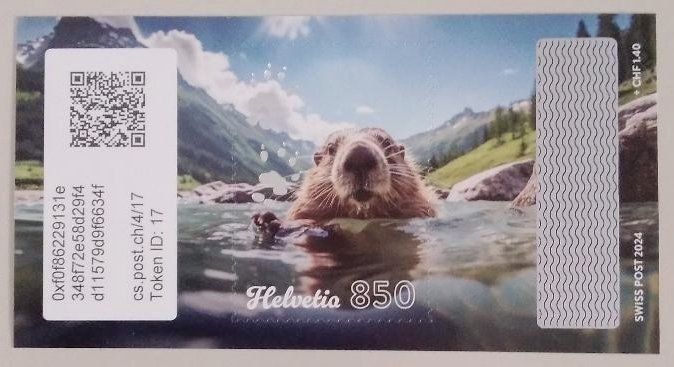Tutti i francobolli: Swiss Crypto Stamp 4.0 ID 17 "Schwimmen" mit NFT – Usato da Basel venduto da TokenID1
