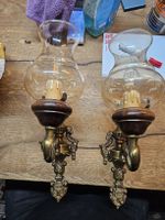  2 Antike Wand lampen Messing Look (D1)