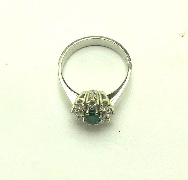 Bucherer Bagues: Brillant/Smaragd-Ring – D'occasion à Zürich par Schmuckmarkt 1
