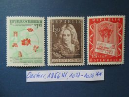 Österreich 1956 Nr. 1027-1029 postfrisch **