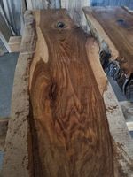 Nussbaum Massivholz Klotzbretter Unikat Epoxy 2 Stk 62mm Set